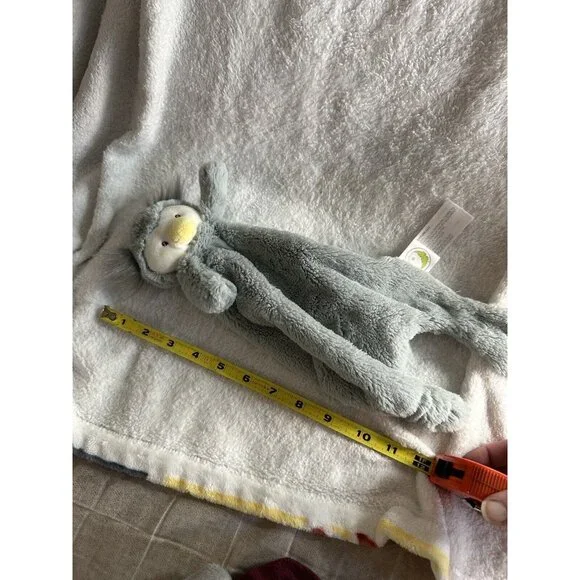 ANIMAL ADVENTURE OWL SECURITY Blanket‎ 14” Gray Plush Grey Lovey Furry Read - Picture 11 of 11